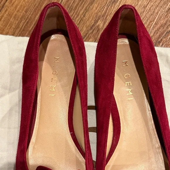 Red Suede Tassel Flats - Picture 2 of 6